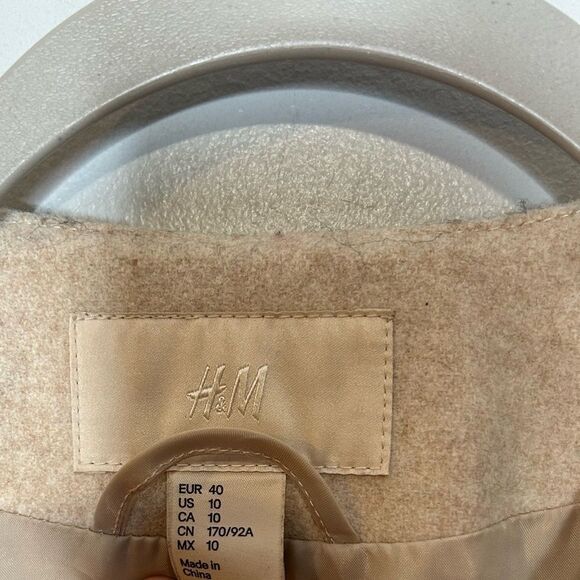 H&M Peplum Wool Blend Coat - Picture 3 of 3